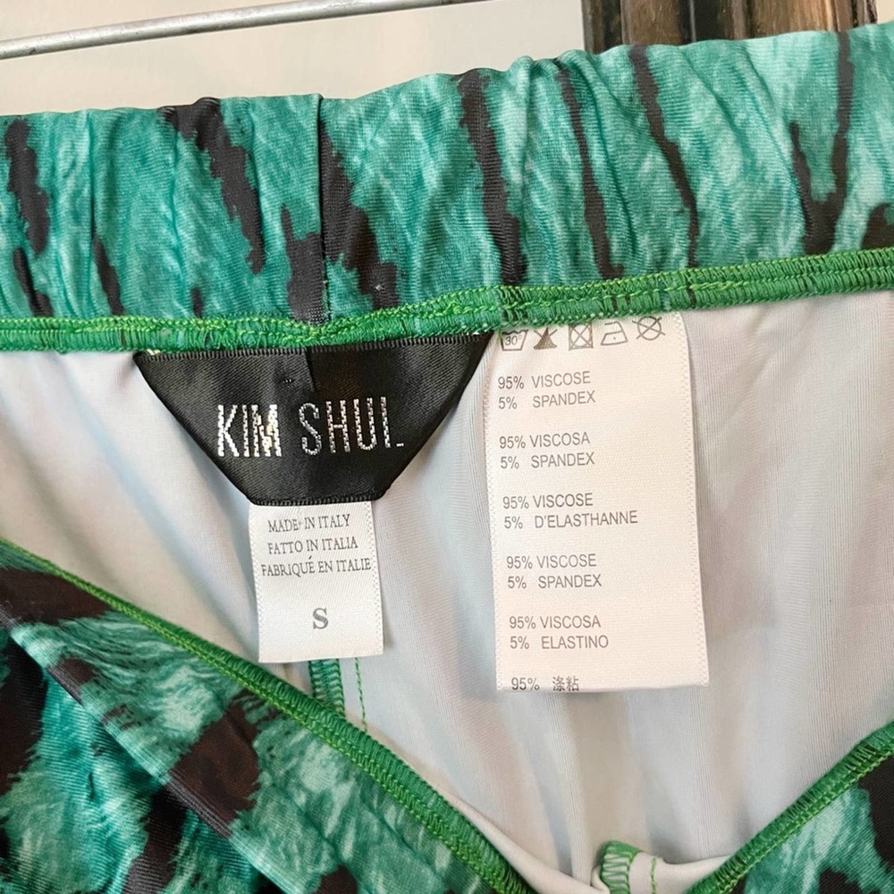 NEW Free People x Kim Shui Green Stripe Cutout Leggings - Picture 10 of 16